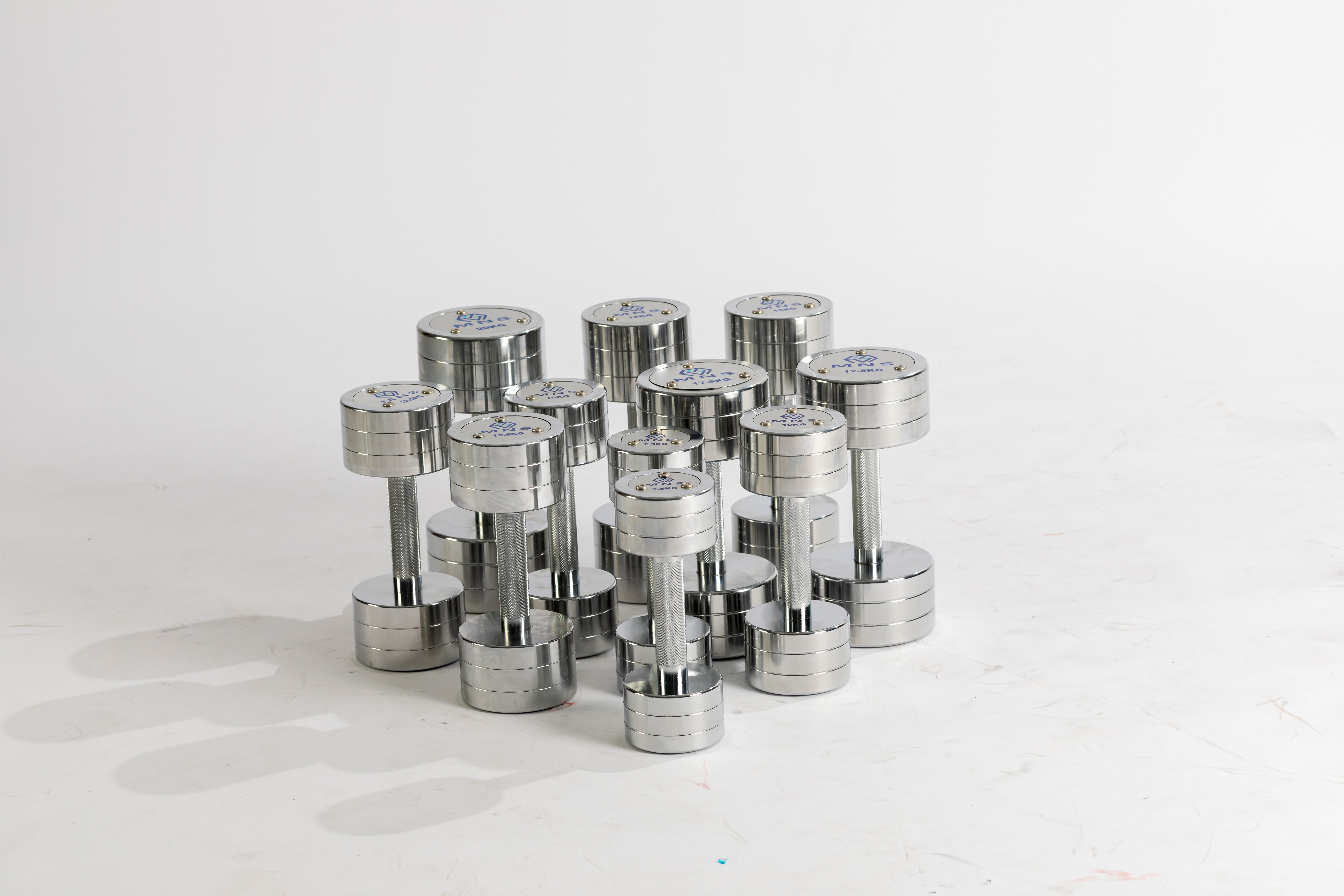 Chrome-Plated Snap-Lid Dumbbells